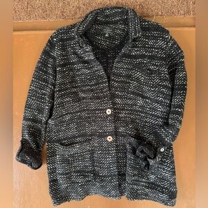 Lucky Brand black and white Knit Cardigan - Women’s M